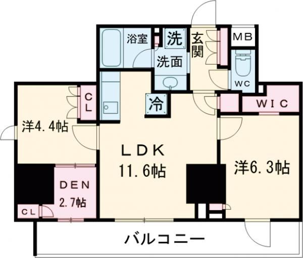 ザ・パークハビオ板橋区役所前の間取り