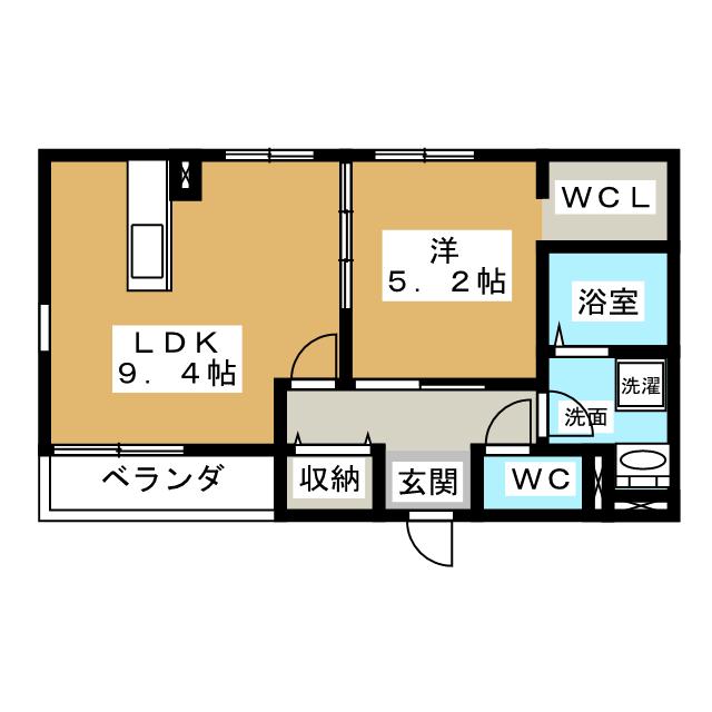 カームタイム栄生の間取り