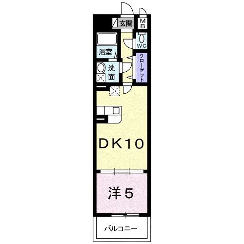 府中市美好町のマンションの間取り