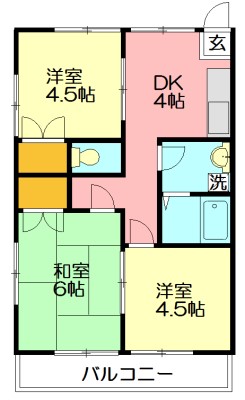 茅ヶ崎市菱沼のアパートの間取り