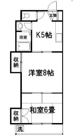 吉川市高富のマンションの間取り