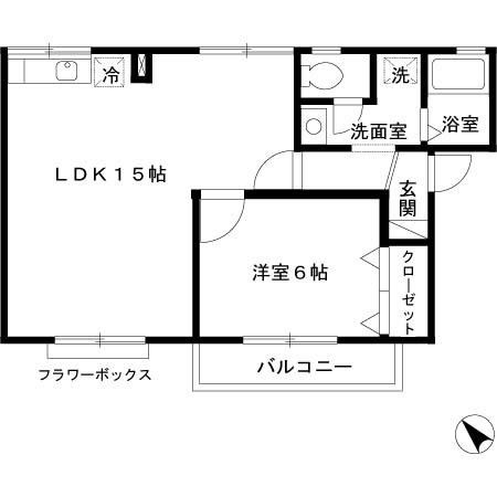 野洲市行畑のアパートの間取り