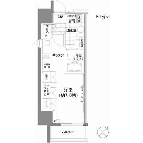 渋谷区渋谷のマンションの間取り