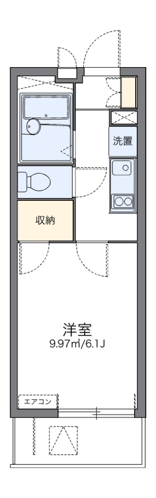 レオパレスひまわりIIIの間取り