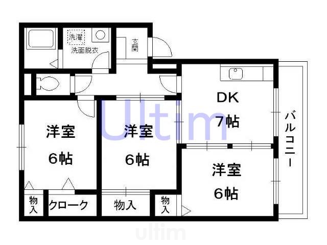 アーバンハウス鴨川の間取り