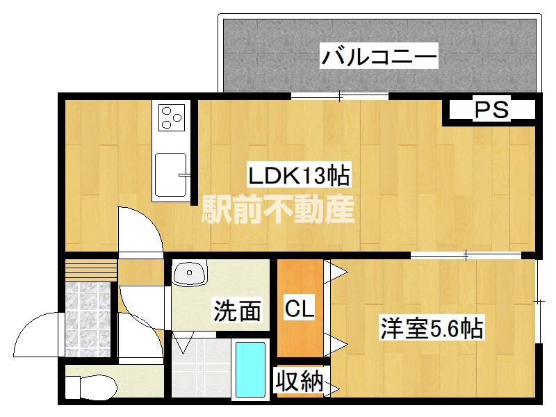 鳥栖市田代本町のアパートの間取り