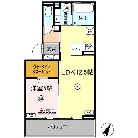 Ｄ-ROOM引水301の間取り