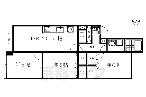 【シャトレ月輪の間取り】