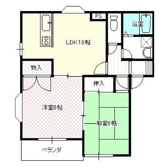 安中市原市のアパートの間取り