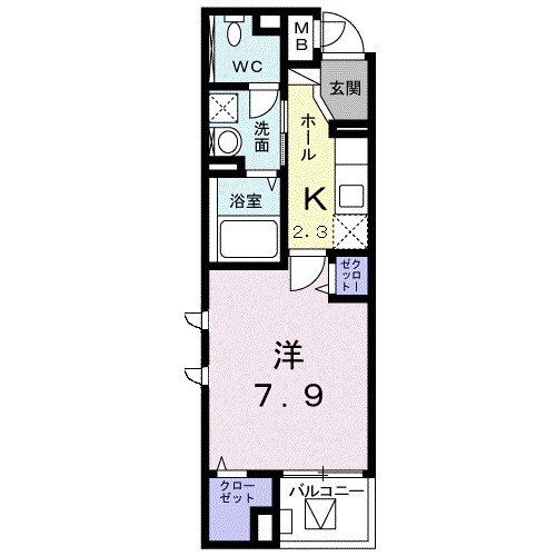 【静岡市葵区長沼南のマンションの間取り】