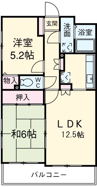 大和市中央林間のマンションの間取り