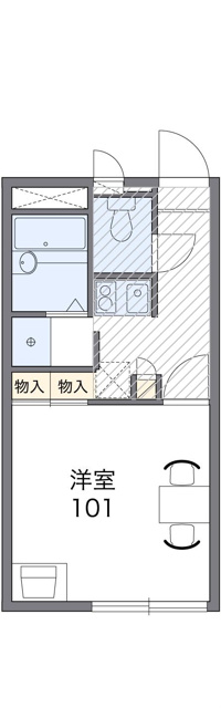 レオパレスアパルトマンエイトの間取り