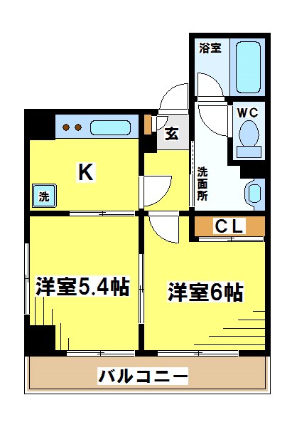 杉並区上高井戸のマンションの間取り