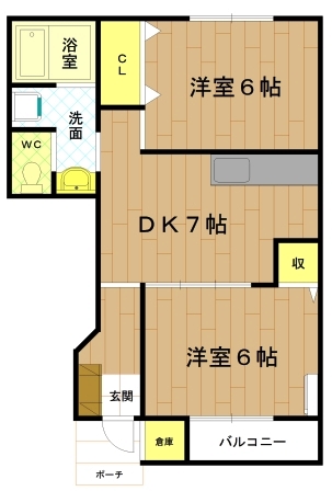 度会郡玉城町下田辺のアパートの間取り