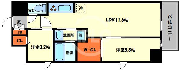 スプランディッド堀江の間取り