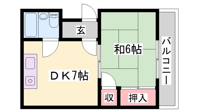 シャトー睦の間取り