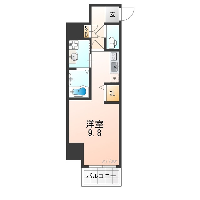 豊中市宝山町のマンションの間取り