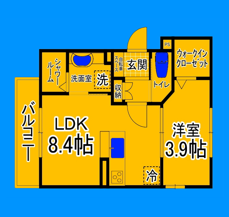 堺市堺区車之町東のアパートの間取り