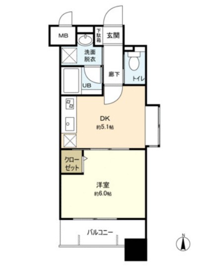 ＭＦＰＲコート晩翠通りの間取り