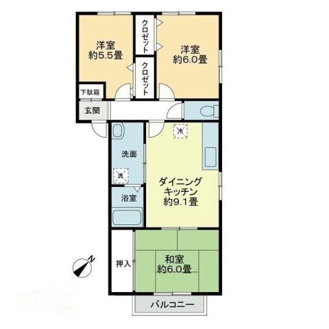 フォブール山本Ｃの間取り