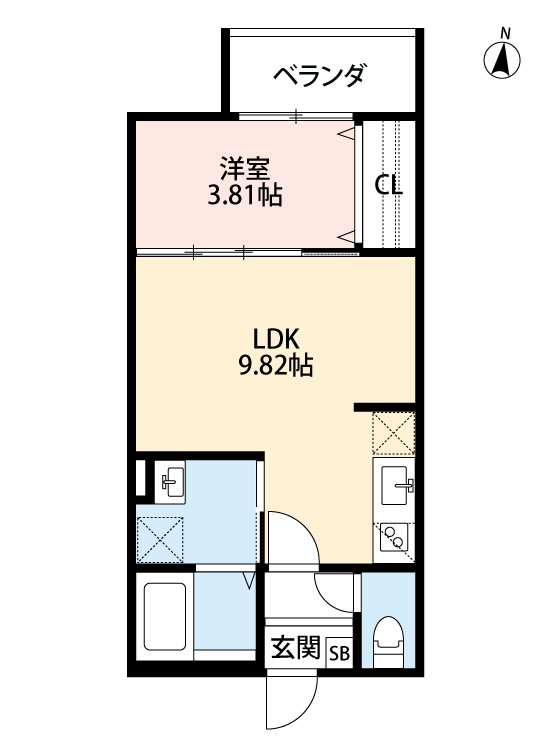 京都市伏見区桃山町養斉のアパートの間取り