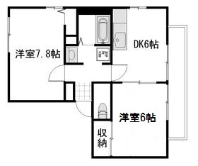 ガーデンハイツ福島　Ｄ棟の間取り