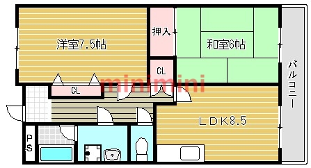 ブルーメ尚和の間取り