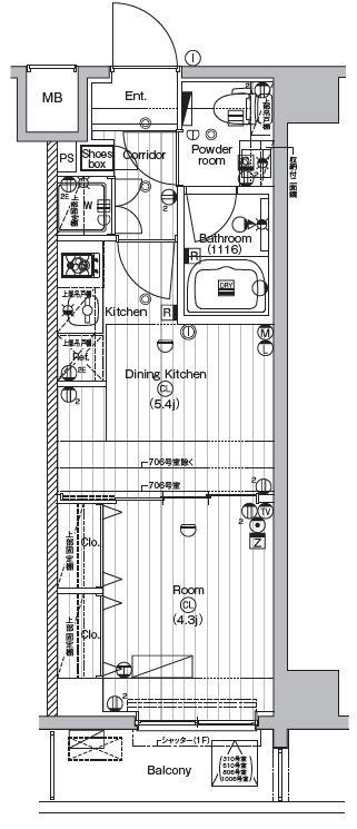 江東区潮見のマンションの間取り