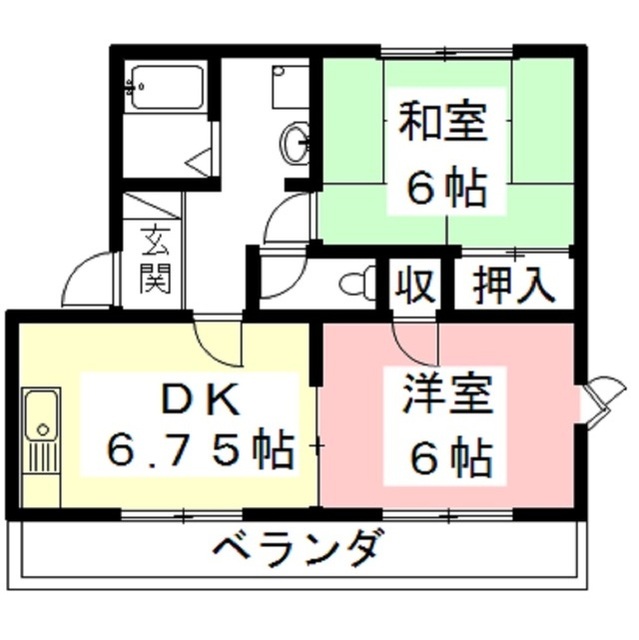 岐阜市柳津町下佐波のアパートの間取り