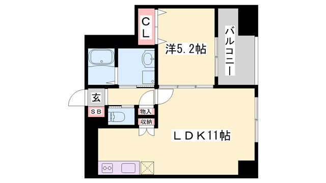 MISTRAL姫路駅前IIの間取り