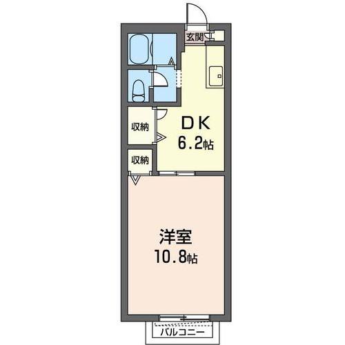 市原市五井中央南のアパートの間取り