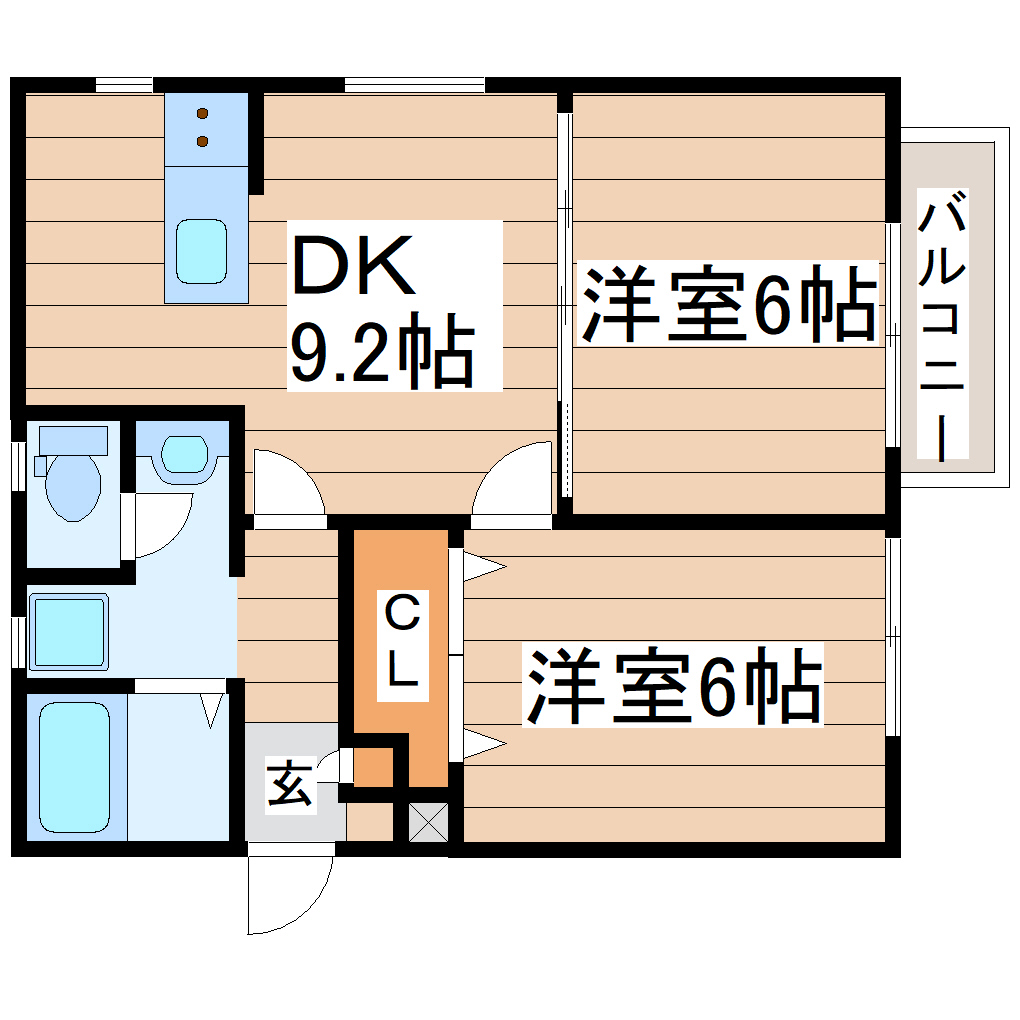 アスコット八木山南の間取り