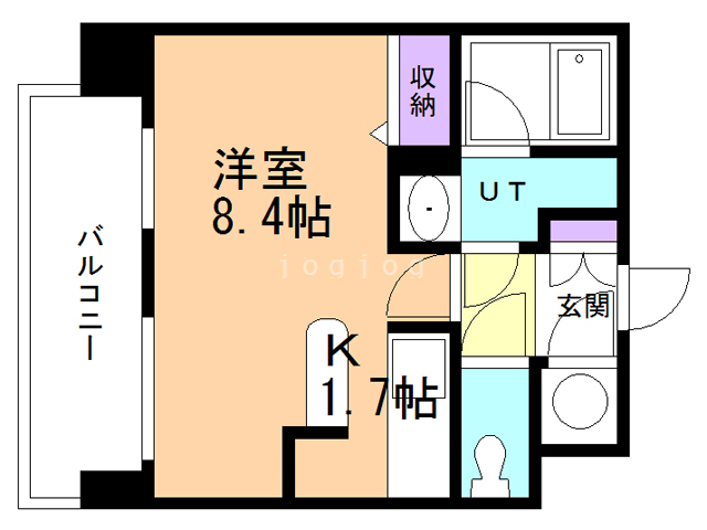 札幌市中央区南四条東のマンションの間取り