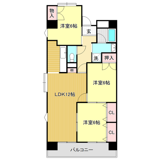 塩田町マンションの間取り