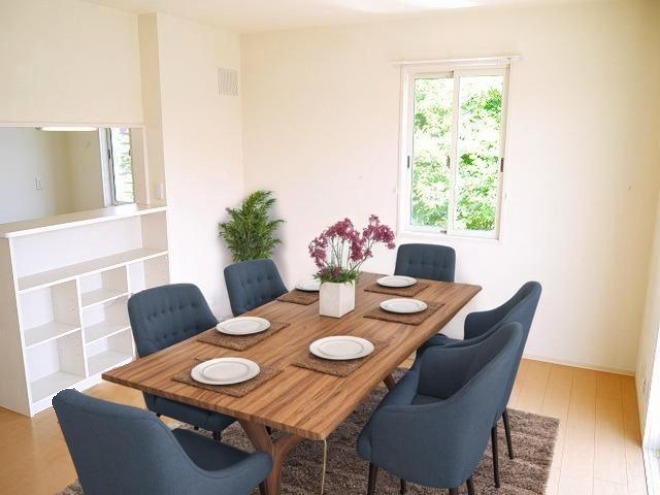 居室・リビング　CGで家具等を配置したもので家具等は含まれません