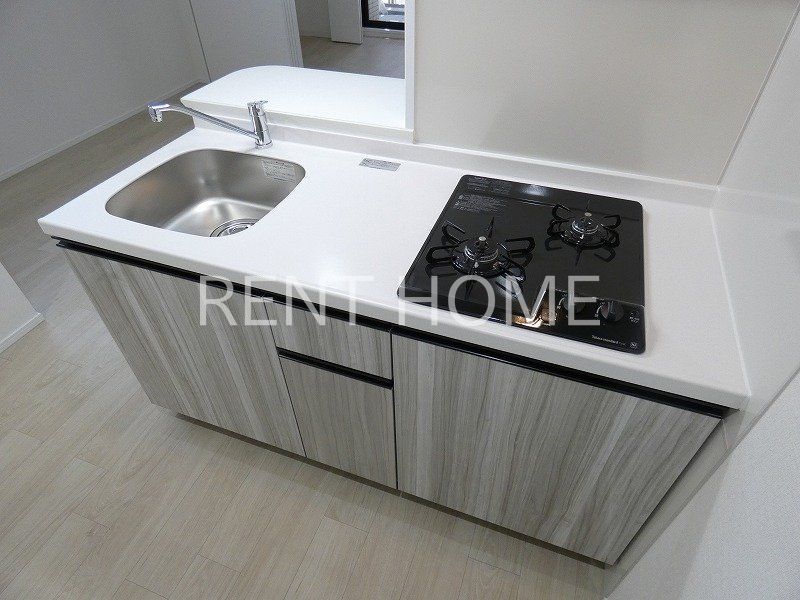 キッチン　カウンター式2口ガスシステムキッチン