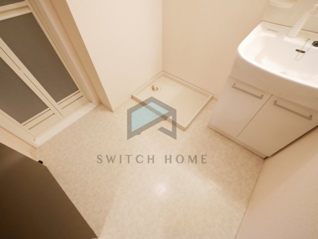 洗面設備　脱衣スペースもあります