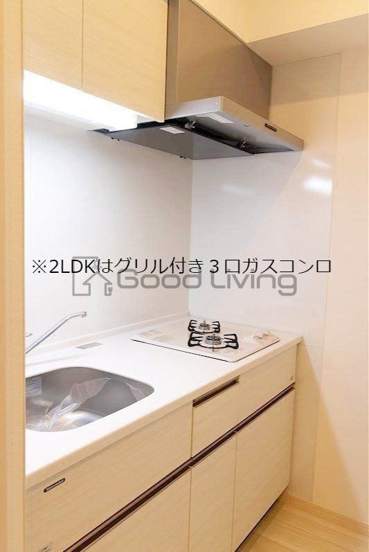 キッチン　料理がしやすい2口コンロ