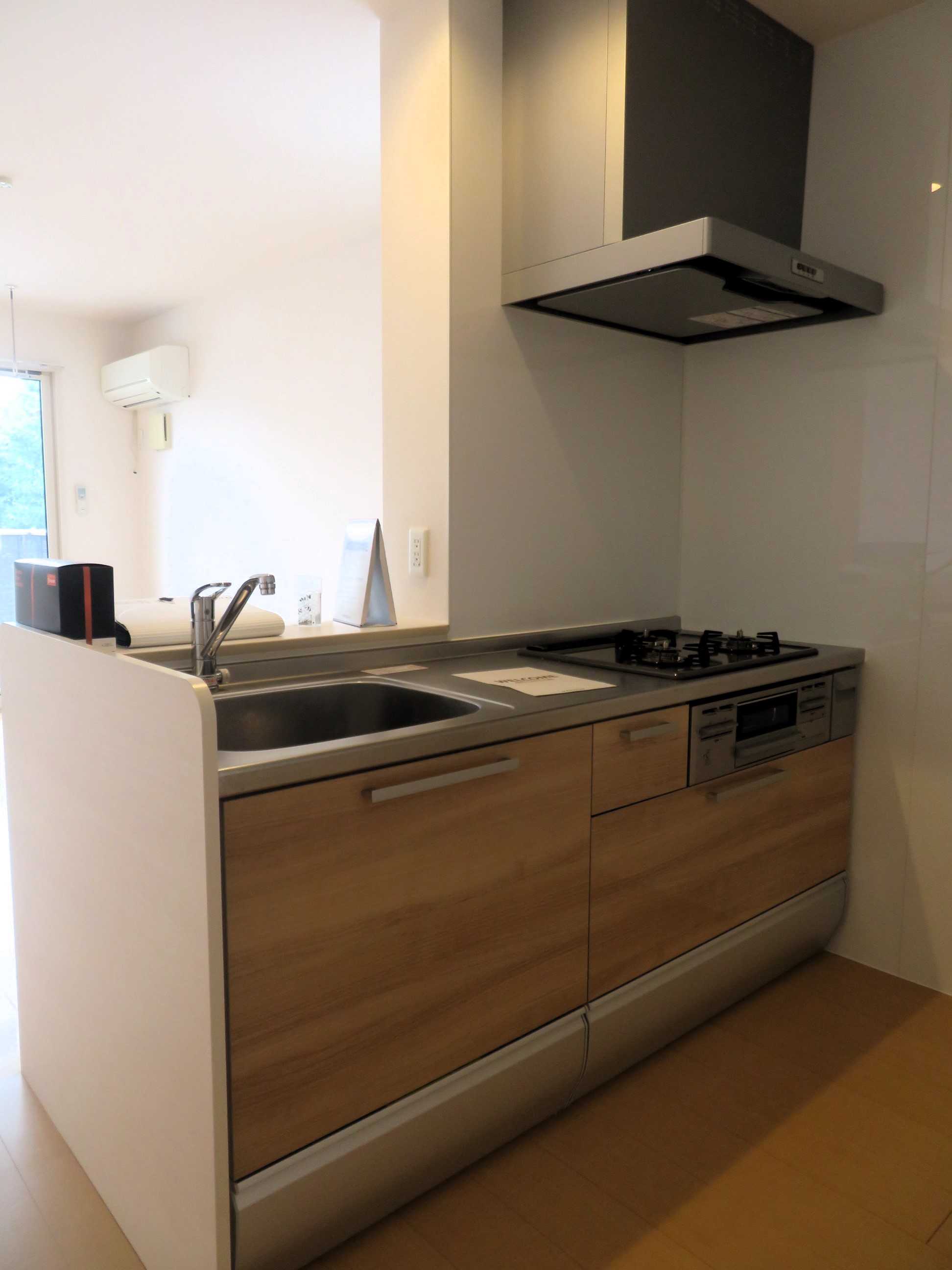 キッチン　システムキッチンを搭載！ガスコンロ対応。