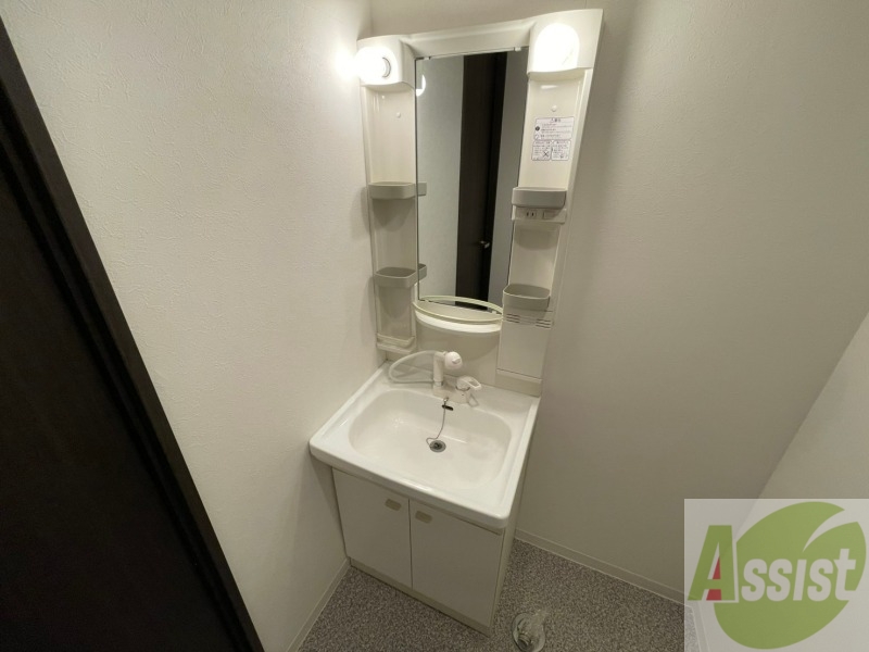 洗面設備　シャンプードレッサー。身支度はここでばっちりですね。