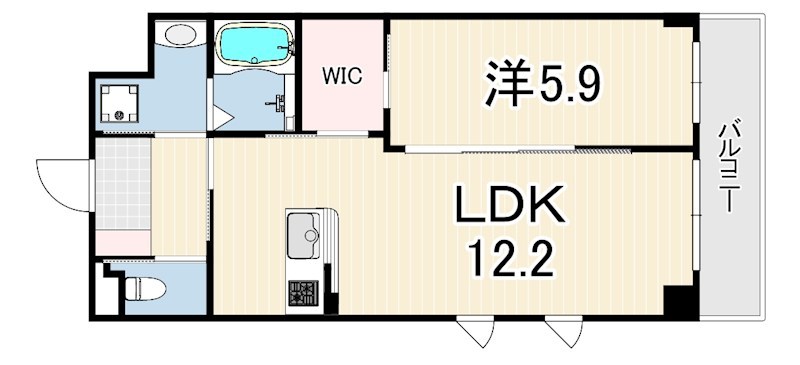 レアグランツ東難波 1の間取り写真