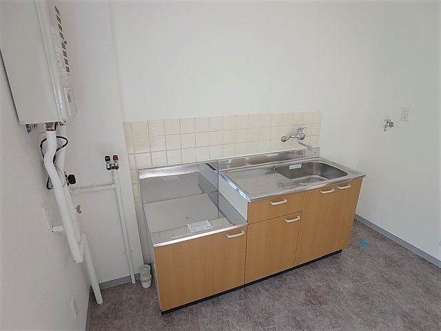 キッチン　コンロ設置可能な広々ガスキッチン