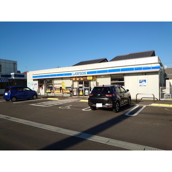 コンビニ　ローソン富山下新本町店（コンビニ）まで600m