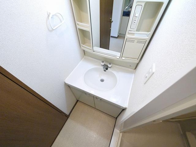 洗面設備　独立洗面化粧台が付いています