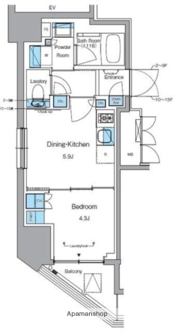 プライムアーバン浅草テラスの間取り写真