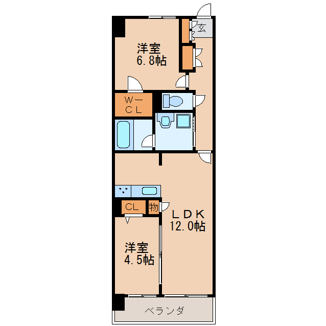 プレサンス ジェネ 新栄町駅前 葵の間取り写真