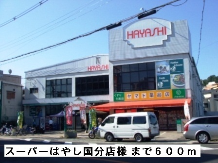 その他　スーパーはやし国分店様まで600m