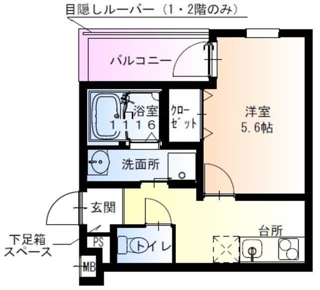 フジパレス杉本町駅北の間取り写真