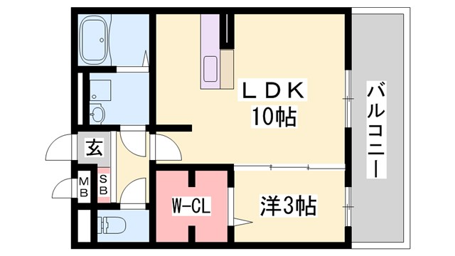 セジュール白浜 B棟の間取り写真