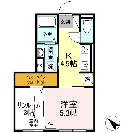 ＪＲ山陽本線 防府駅 バス乗車時間：15分 最寄りバス停で下車 徒歩4分 2階建 築10年の間取り写真